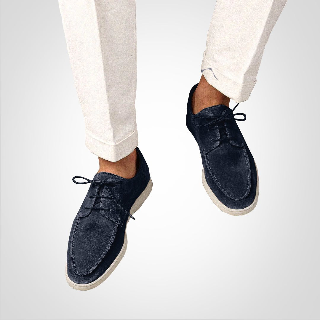 Thomas | Men's Suede-Look Lace-Up Loafers Boat Shoes-Derby