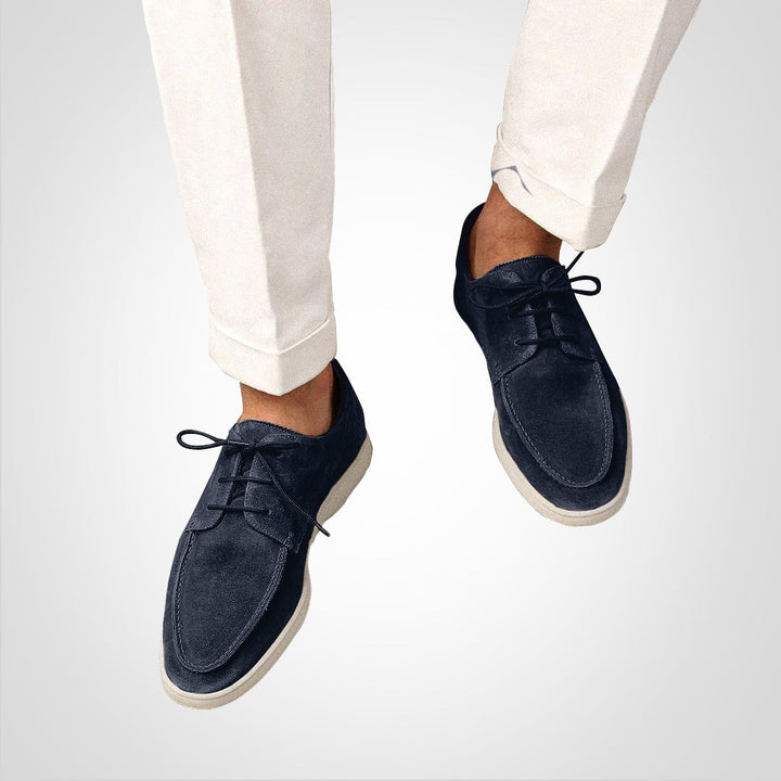 Thomas | Men's Suede-Look Lace-Up Loafers Boat Shoes-Derby