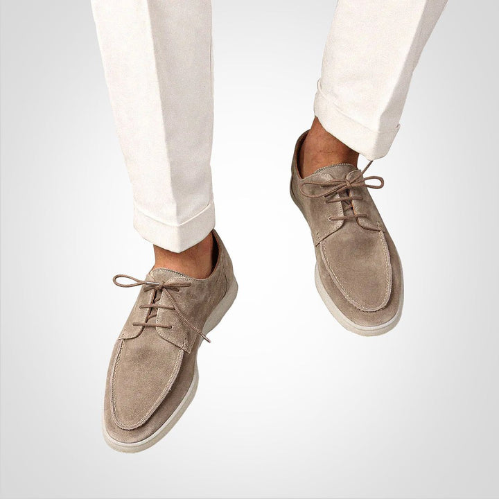 Thomas | Men's Suede-Look Lace-Up Loafers Boat Shoes-Derby