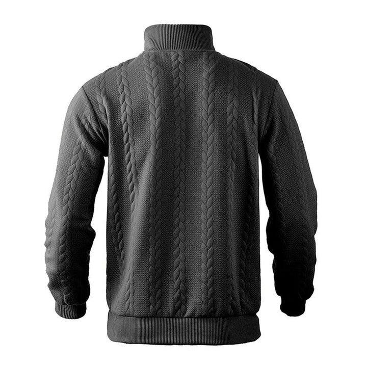 Andreas | Men's Cable Knit Sweater with Quarter Zip