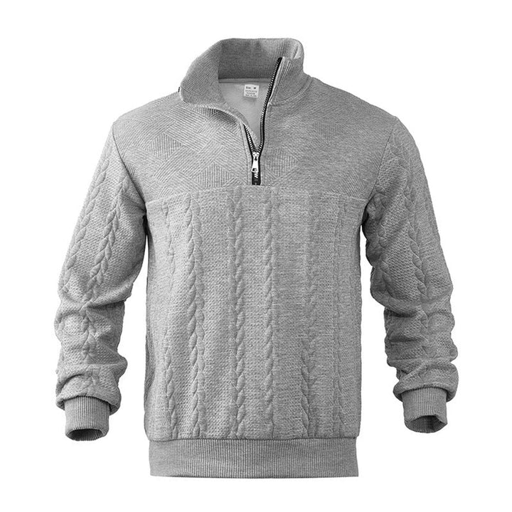 Andreas | Men's Cable Knit Sweater with Quarter Zip