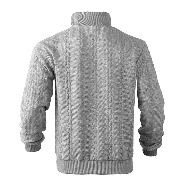 Andreas | Men's Cable Knit Sweater with Quarter Zip