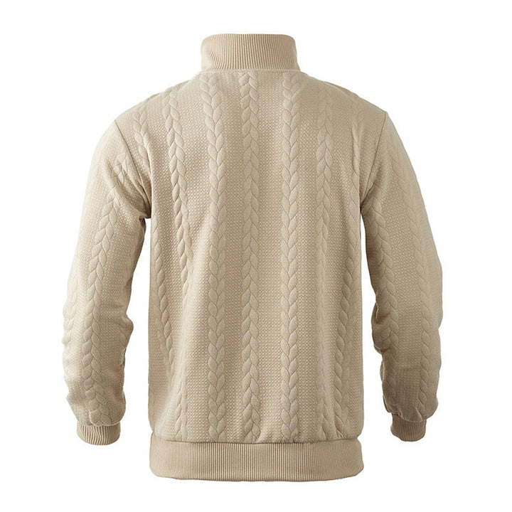 Andreas | Men's Cable Knit Sweater with Quarter Zip