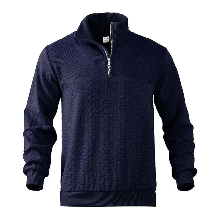 Andreas | Men's Cable Knit Sweater with Quarter Zip