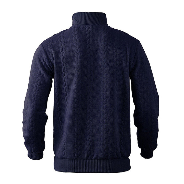 Andreas | Men's Cable Knit Sweater with Quarter Zip