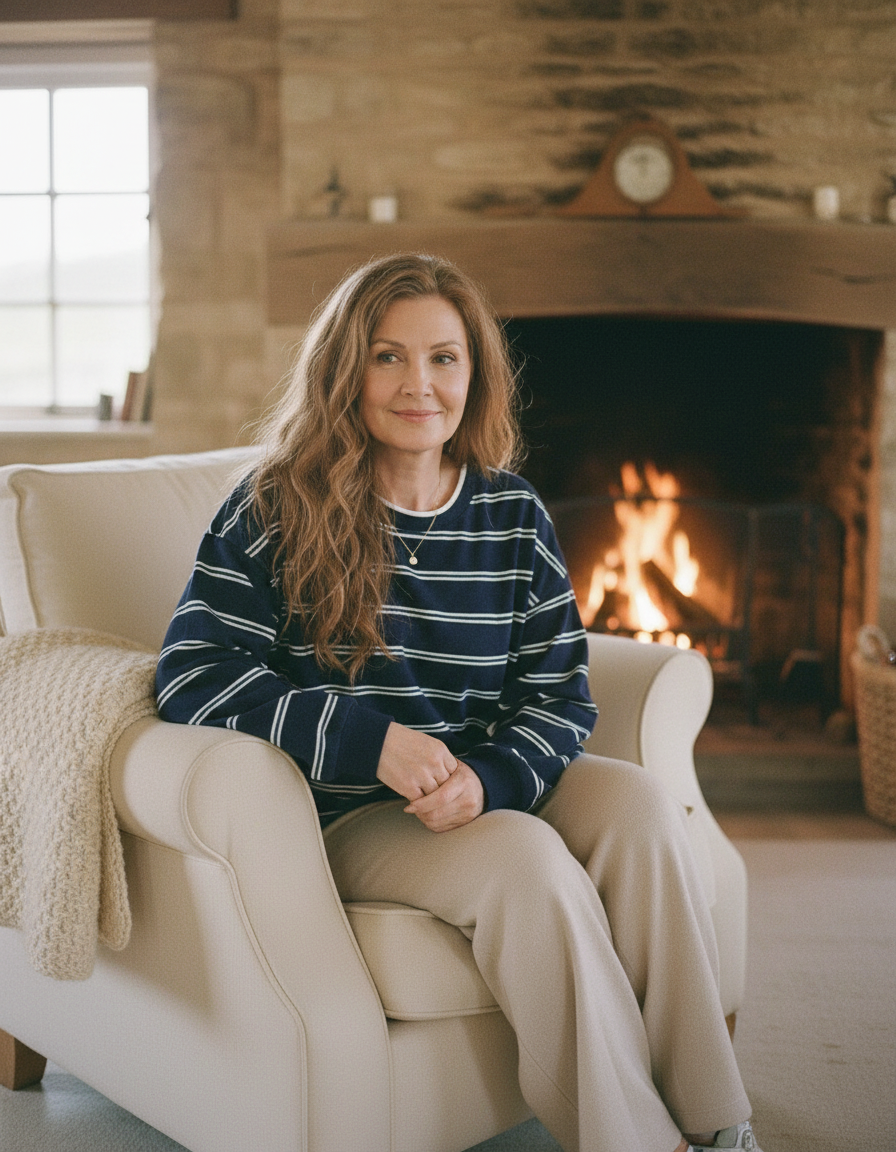 Hana™  |  Striped Lightweight Sweatshirt