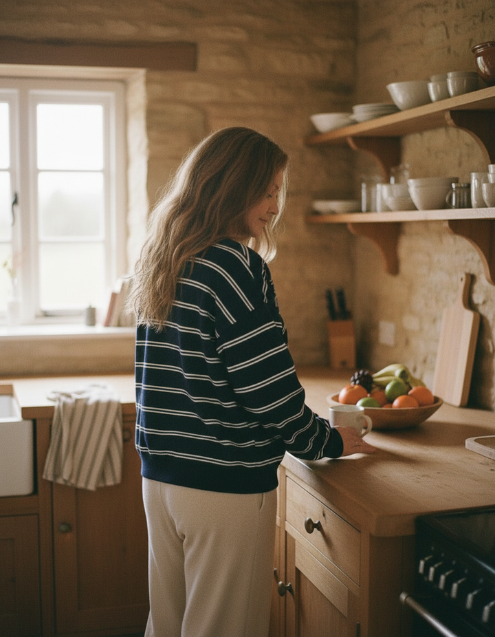 Hana™  |  Striped Lightweight Sweatshirt