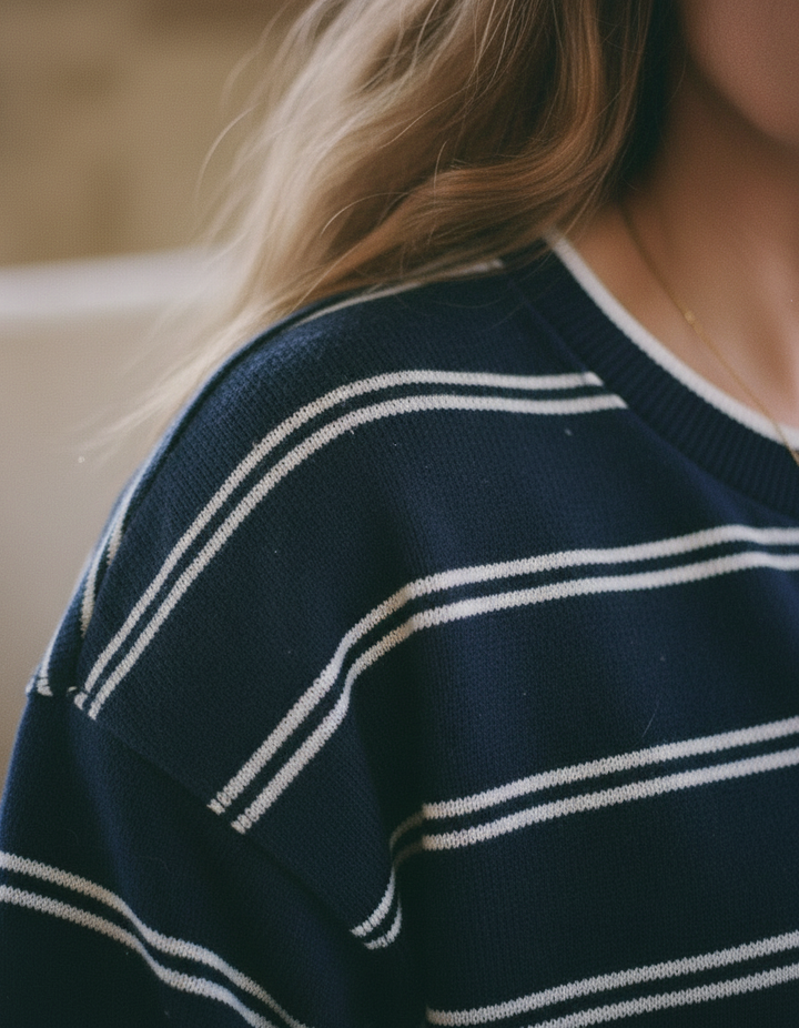 Hana™  |  Striped Lightweight Sweatshirt