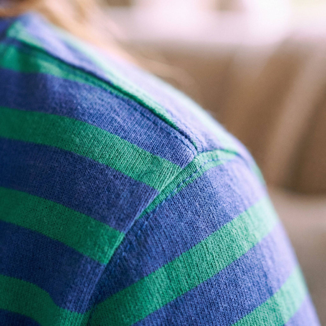 Grace™ Classic Striped Long Top from Emma & Rose Manhattan, featuring a long, striped design with a relaxed fit and soft fabric.