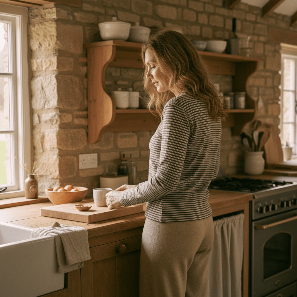 Emma & Rose Manhattan Amelia™ Stripe Long Sleeve Top, featuring a stylish striped design and comfortable fit for women.
