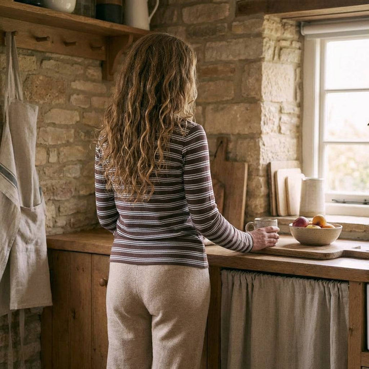 Olivia™ Colour Block Striped Top by Emma & Rose Manhattan, featuring bold stripes in vibrant colors on a casual women's top.