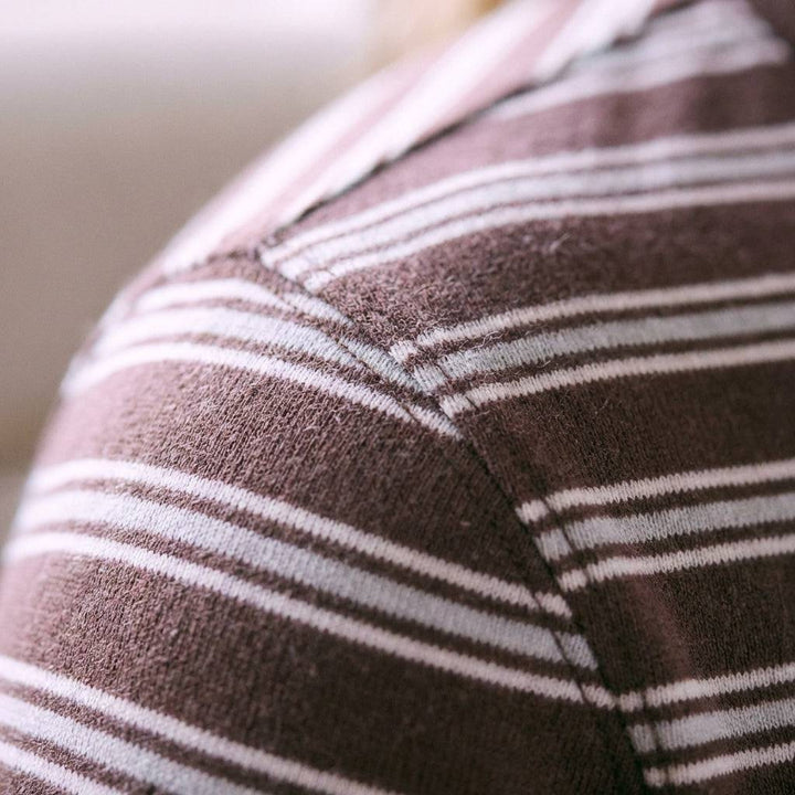 Olivia™ colour block striped top by Emma & Rose Manhattan, featuring bold horizontal stripes and a relaxed fit.