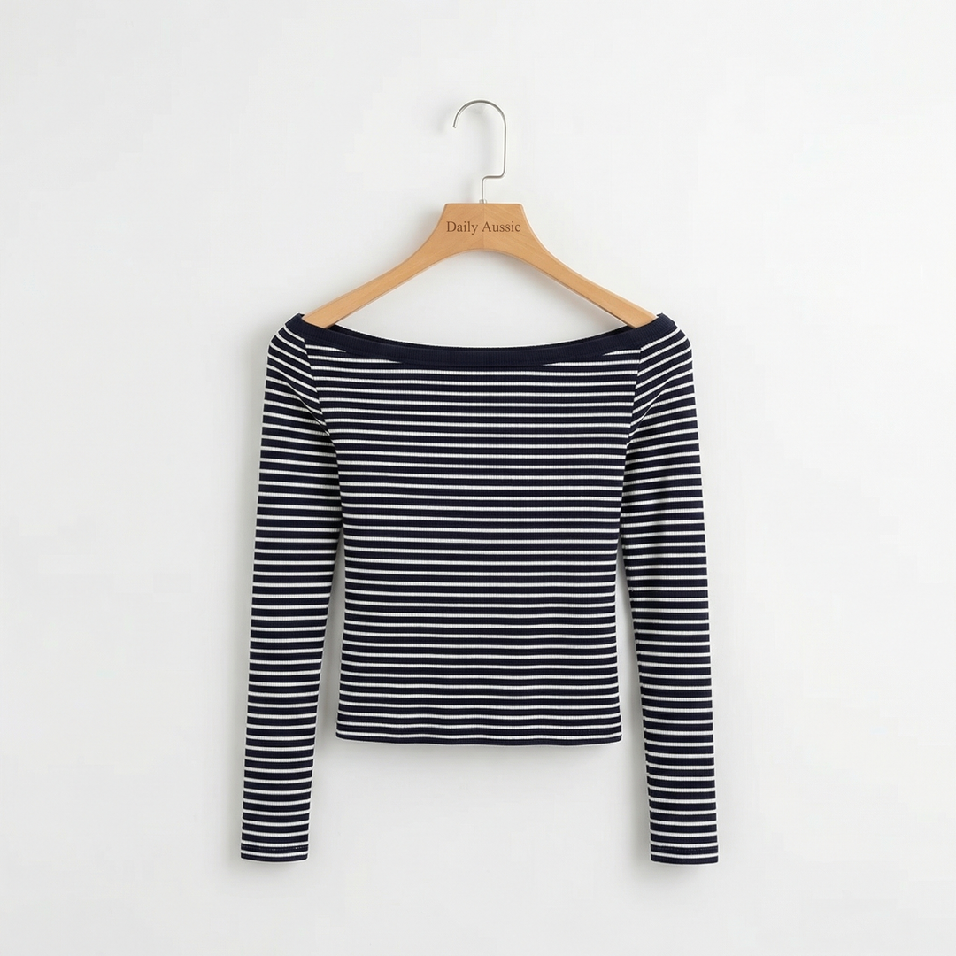 Talia™  |  Striped Long Sleeve Top