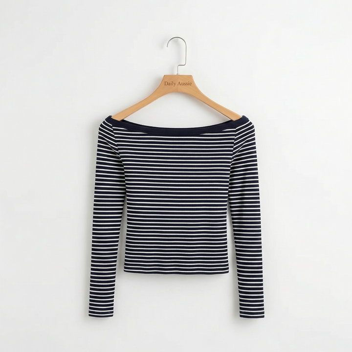 Talia™  |  Striped Long Sleeve Top