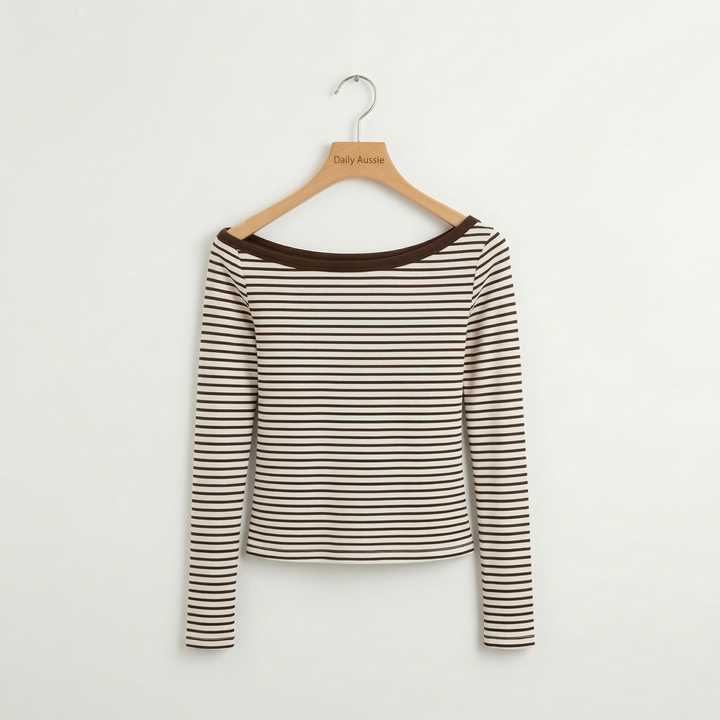 Talia™  |  Striped Long Sleeve Top