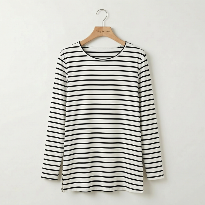 Ella™  |  Slit Long Sleeve Tee