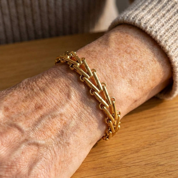 Beaded Link Statement Bracelet - Elena Harper