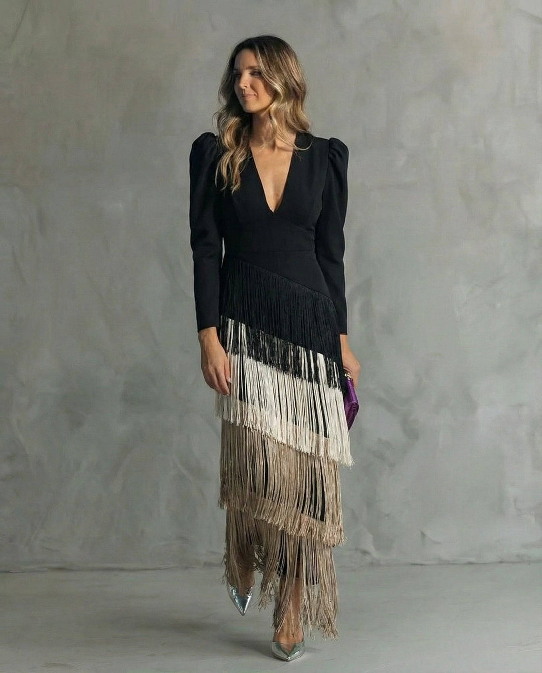 Emma & Rose Durban Clara™ elegant midi dress featuring a flowing silhouette and intricate detailing in a soft fabric.