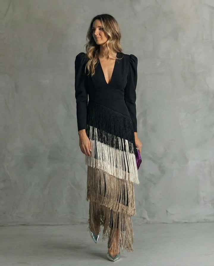 Emma & Rose Durban Clara™ elegant midi dress featuring a flowing silhouette and intricate detailing in a soft fabric.