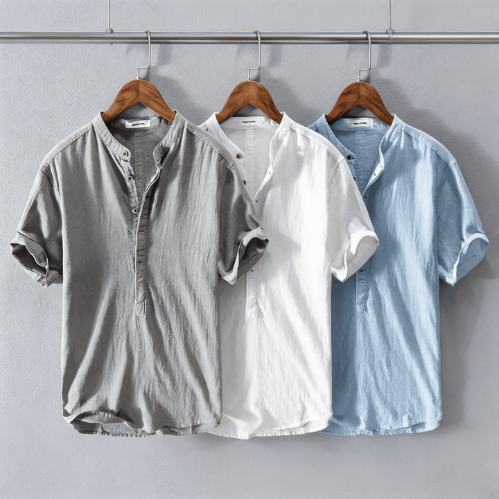LAURENT MONACO | MEN'S MAO COLLAR SHIRT
