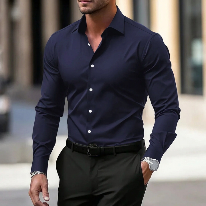 LAURENT MONACO | VELVET COLLARED SHIRT FOR MEN