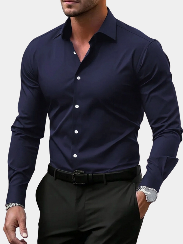 LAURENT MONACO | VELVET COLLARED SHIRT FOR MEN