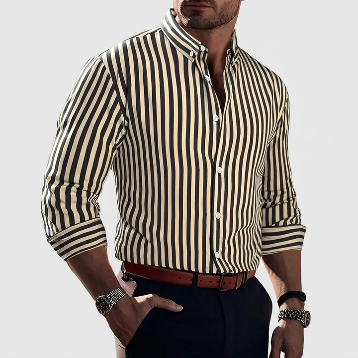Stretch Striped Shirt for Men - Elena Harper