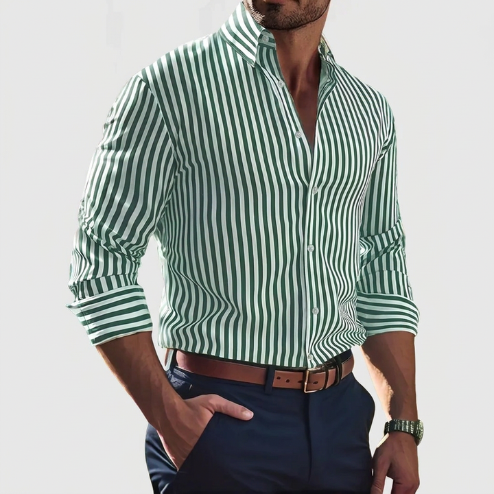 Stretch Striped Shirt for Men - Elena Harper