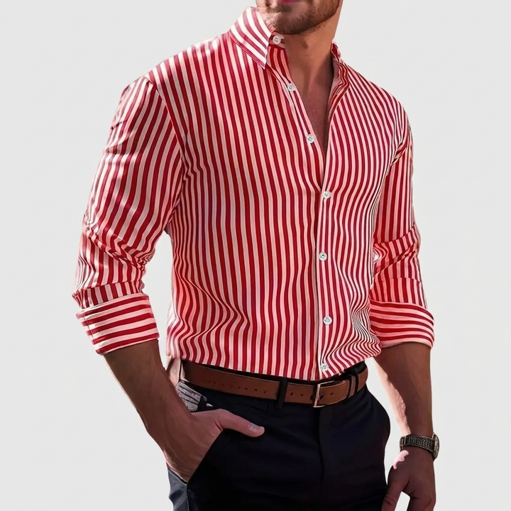 Stretch Striped Shirt for Men - Elena Harper
