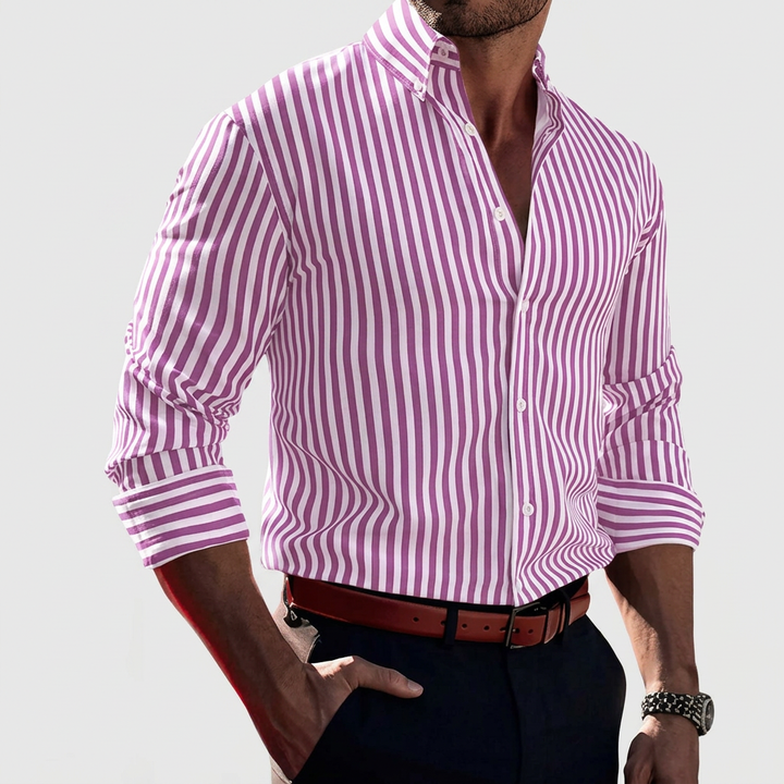 Stretch Striped Shirt for Men - Elena Harper