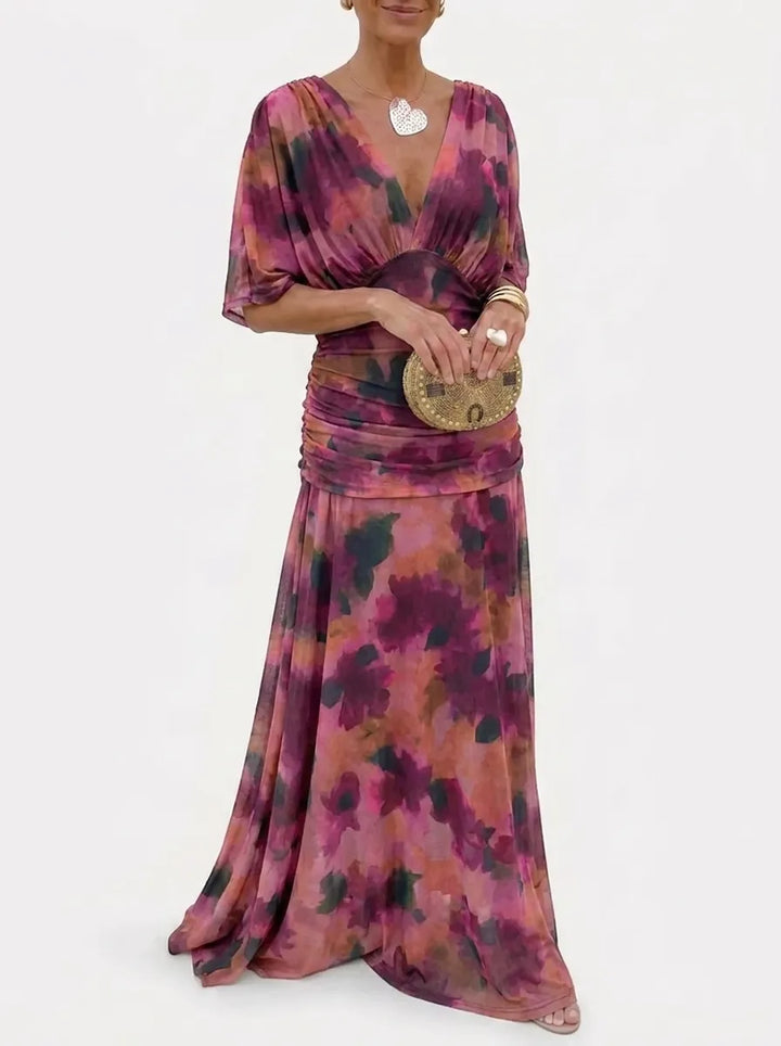 Alondra™ | V-Neck Long Floral Maxi Dress