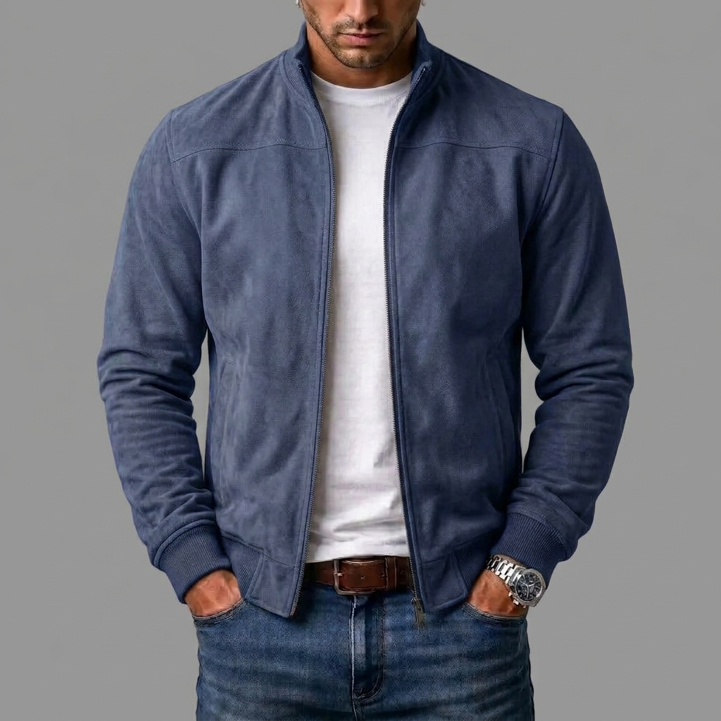 Daan™ | Classic Suede Look Bomber Jacket