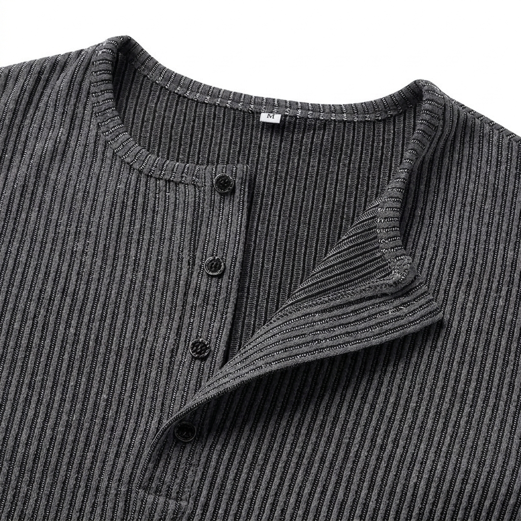LAURENT MONACO | BUTTONED COLLAR MESH SHIRT FOR MEN