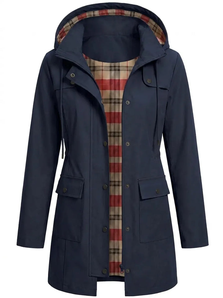 Sylvie - Elegant Waterproof Coat with Hood and Pockets
