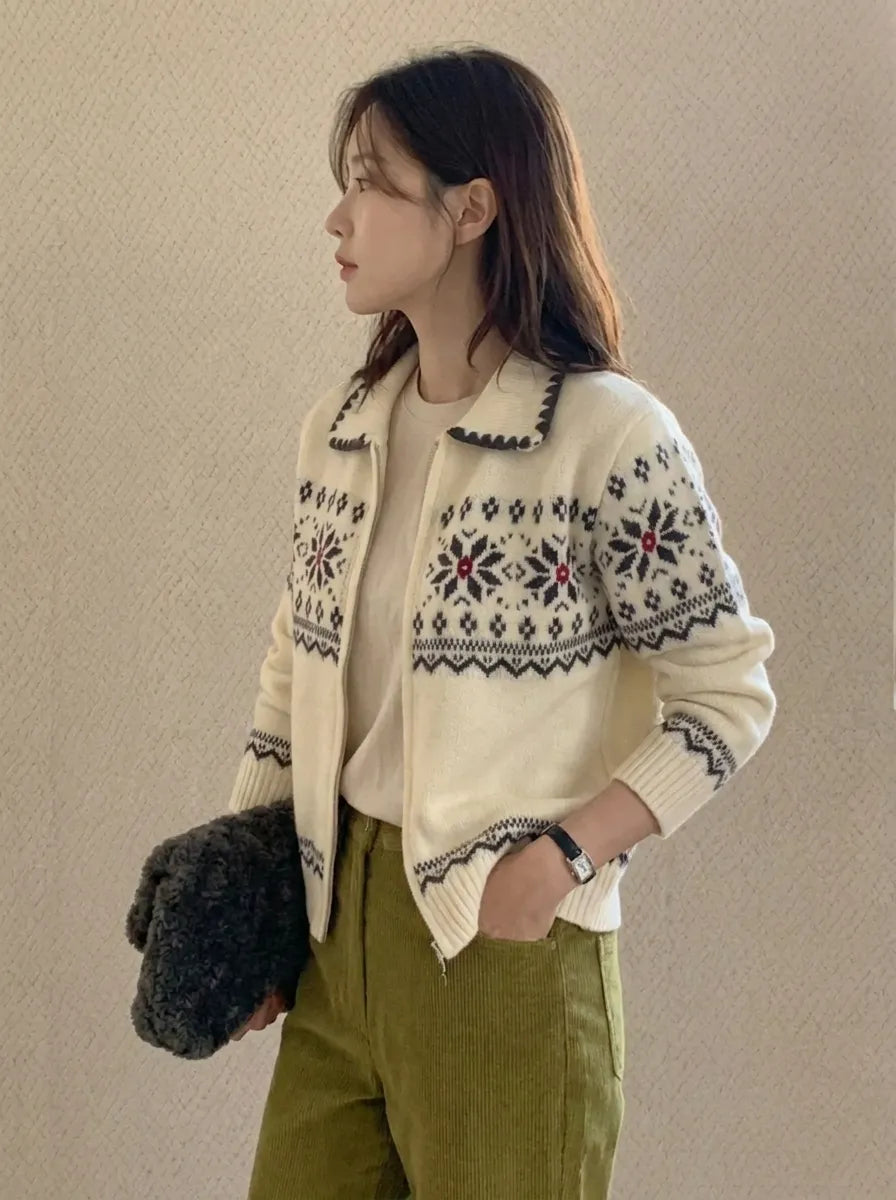 Cair Wool Pullover with Button Placket, view 2 - Elena Harper