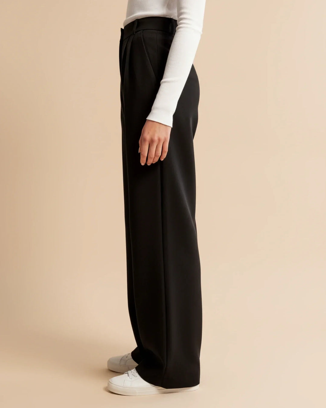 Women's High Waist Pleated Trousers Tailored Fit - Craw Leigh