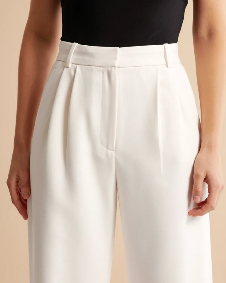 Women's High Waist Pleated Trousers Tailored Fit - Craw Leigh