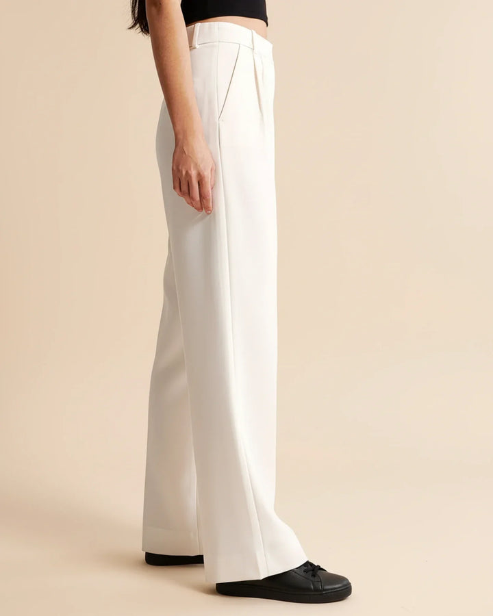 Women's High Waist Pleated Trousers Tailored Fit - Craw Leigh