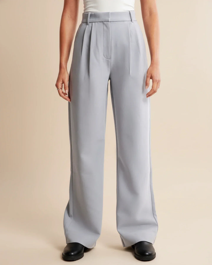 Women's High Waist Pleated Trousers Tailored Fit - Craw Leigh