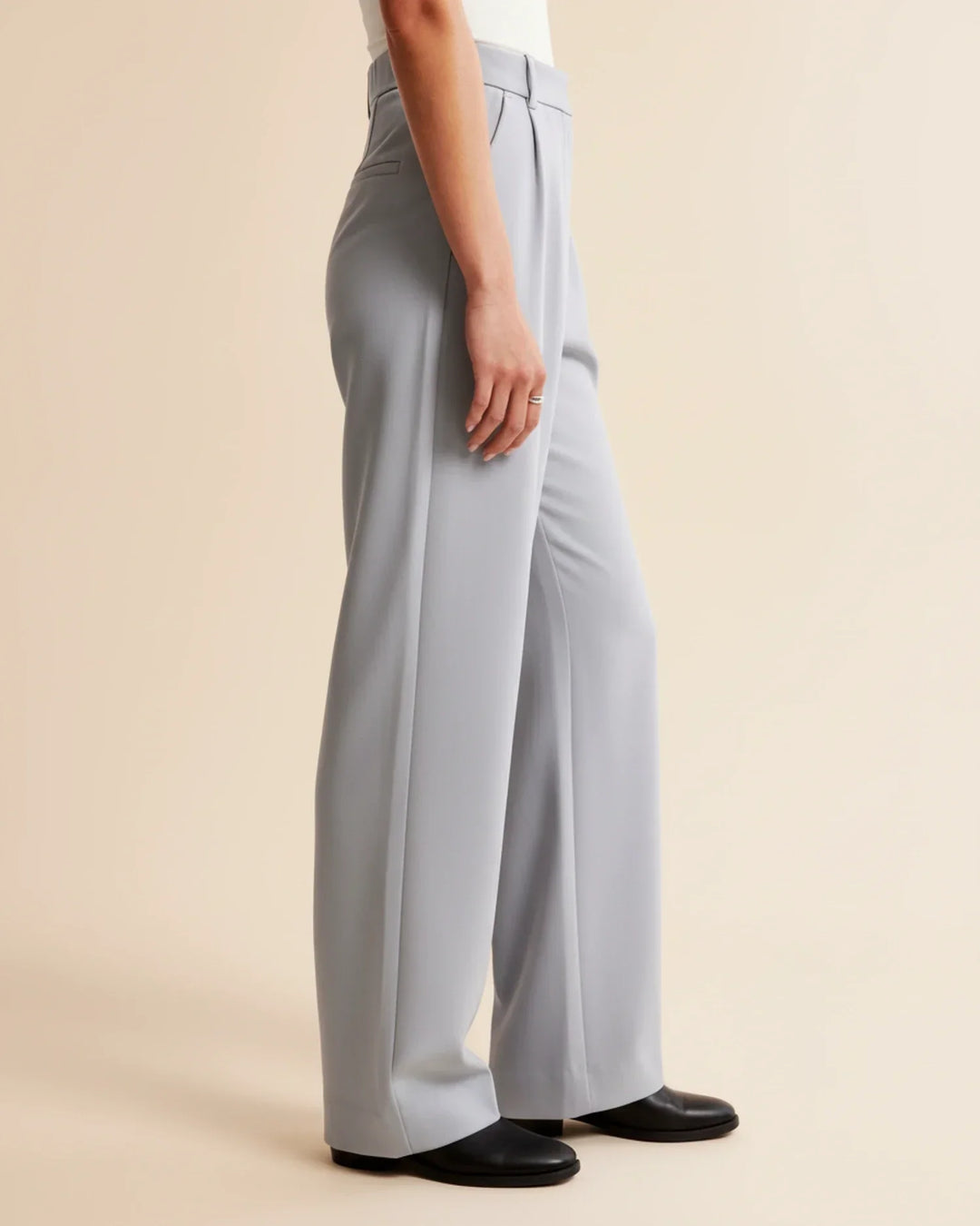 Women's High Waist Pleated Trousers Tailored Fit - Craw Leigh