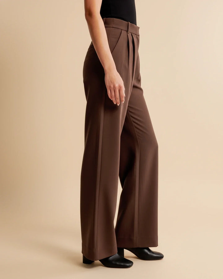 Women's High Waist Pleated Trousers Tailored Fit - Craw Leigh