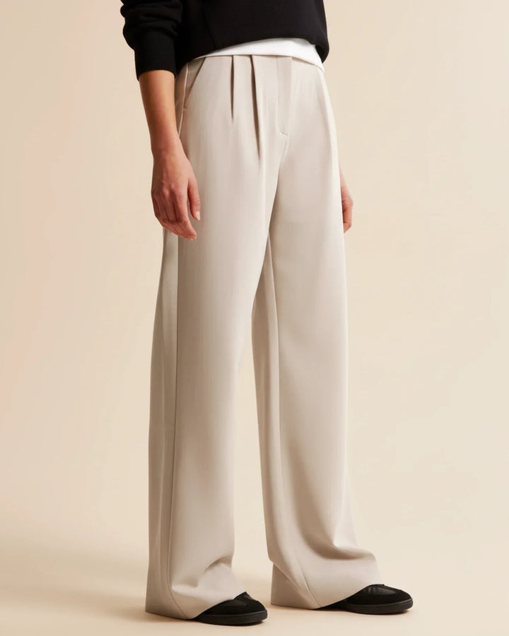 Women's High Waist Pleated Trousers Tailored Fit - Craw Leigh