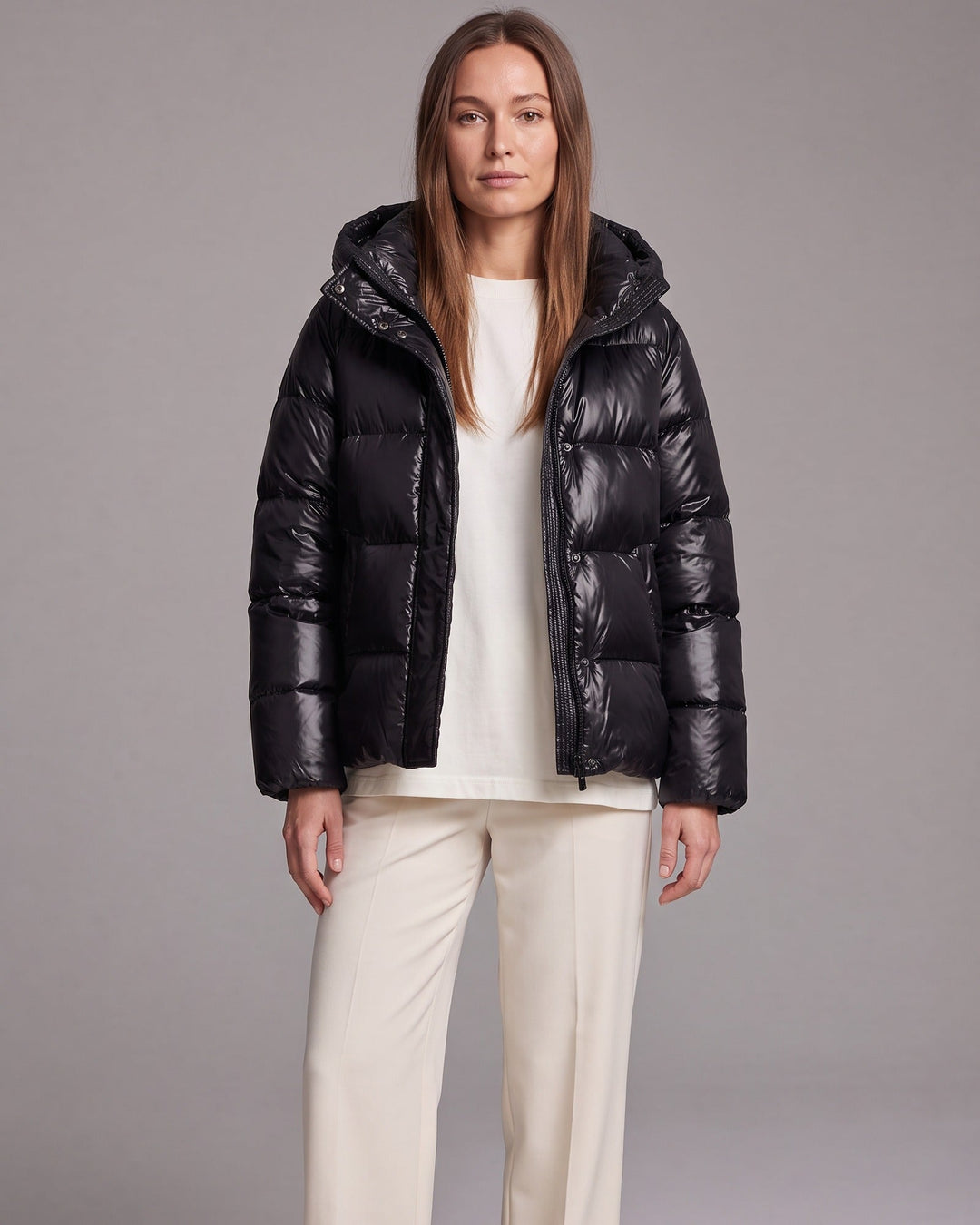 Windproof Hooded Puffer Coat Winter Warmth