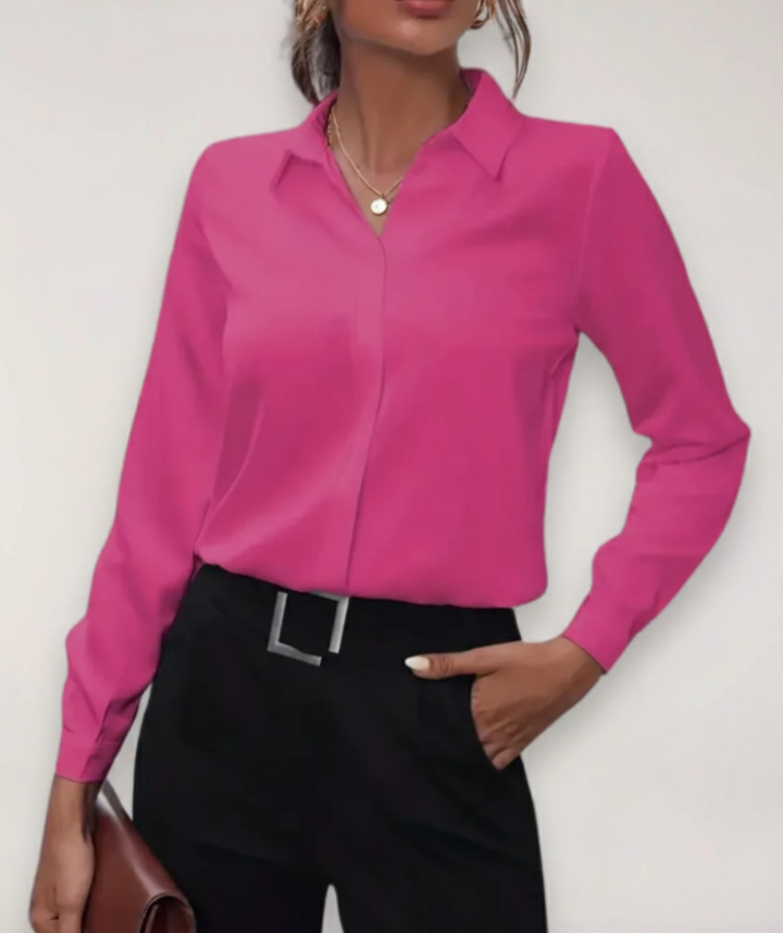 Sondra | Women's Spring Office Blouse with Button Closure