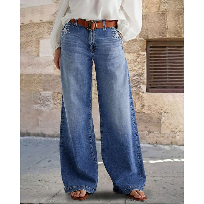 Rosemary Relaxed Wide-Leg Jeans - Elena Harper