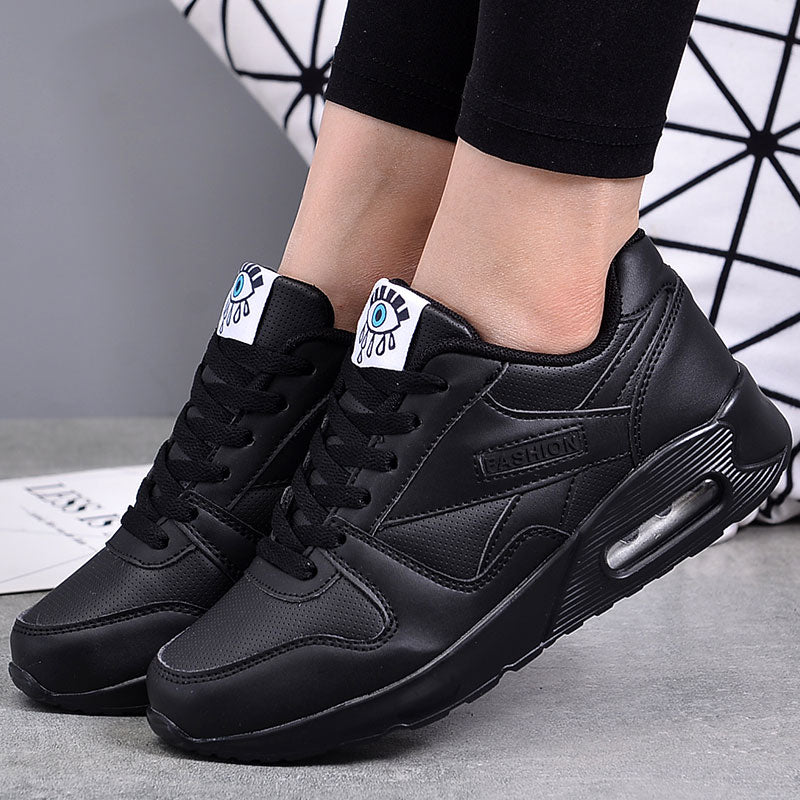 Women's Sneakers with Air Cushion Sole and Eye Motif, view 5 - Elena Harper