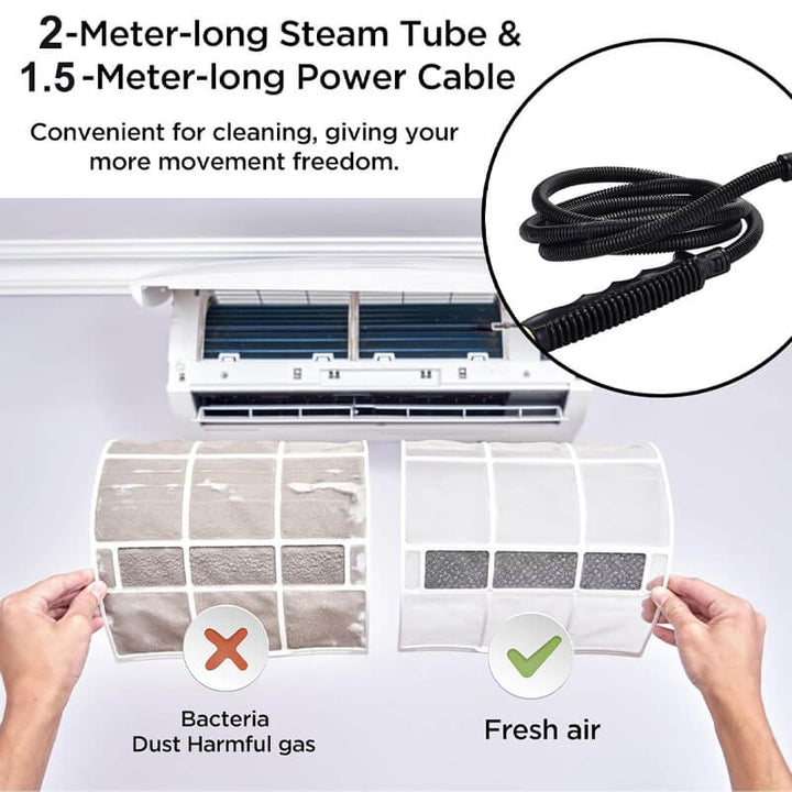 2500W High-Pressure Steam Cleaner with Gloves Powerful and Safe Cleaning Device, view 8 - Elena Harper