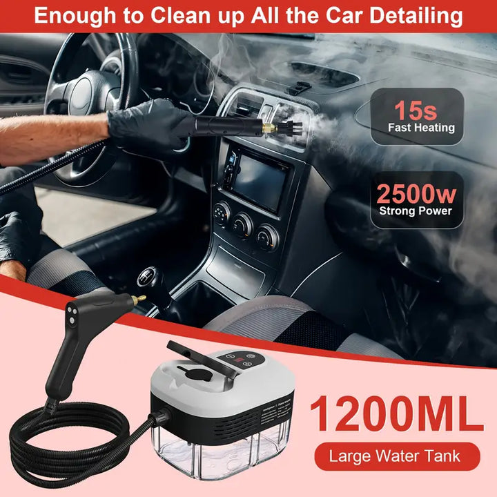 2500W High-Pressure Steam Cleaner with Gloves Powerful and Safe Cleaning Device, view 9 - Elena Harper