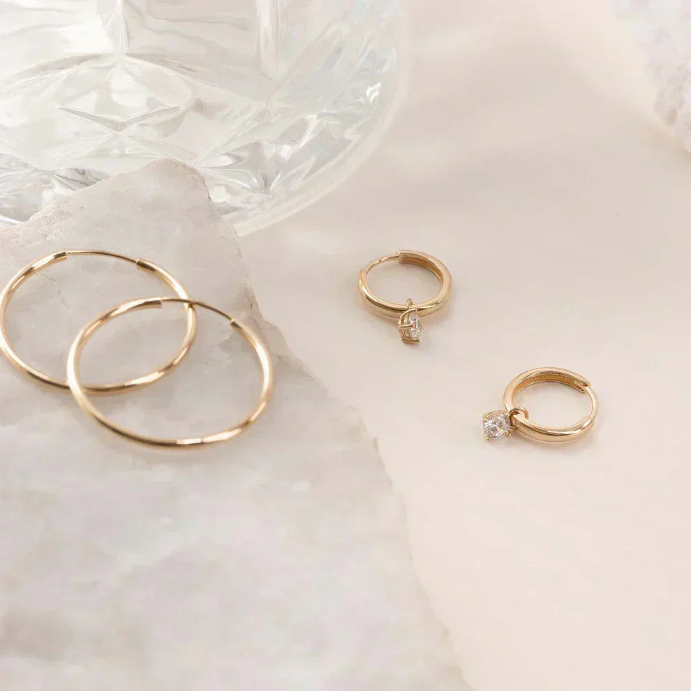 Amarissea™  |  Moonbeam Stone Hoop Gold