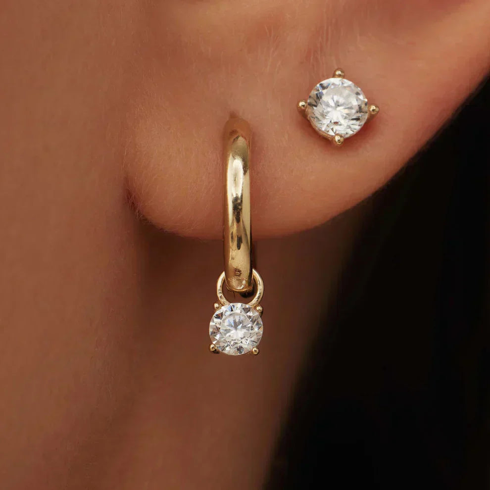 Amarissea™  |  Moonbeam Stone Hoop Gold